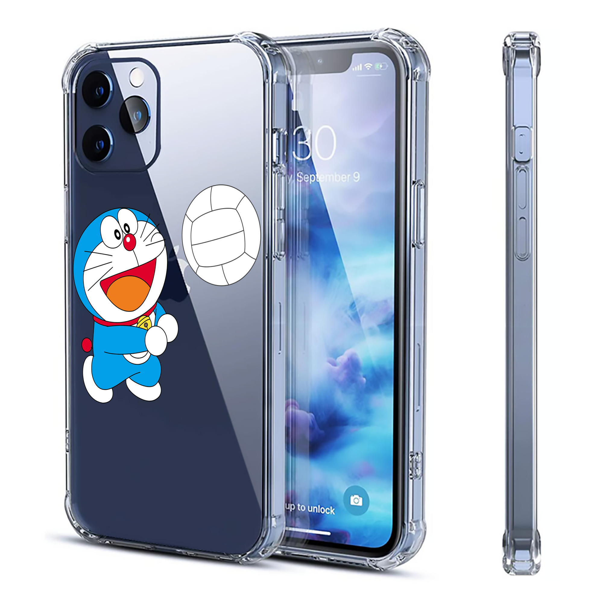 （画像用） ドラえもん Doraemon 【iPhone 12シリーズ対応】透明スマホケース（クリアソフトケース）